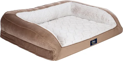 Miniatura 13 de Serta Cama ortopédica acolchada tipo sofá para perros - Marrón chocolate (Pequeño)