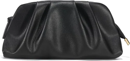 Miniatura 9 de SWEETV CHUNLI Dressy Vegan Leather Clutch Purse for Women Formal, Soft Pleated PU Evening Clutch for Weddings, Proms