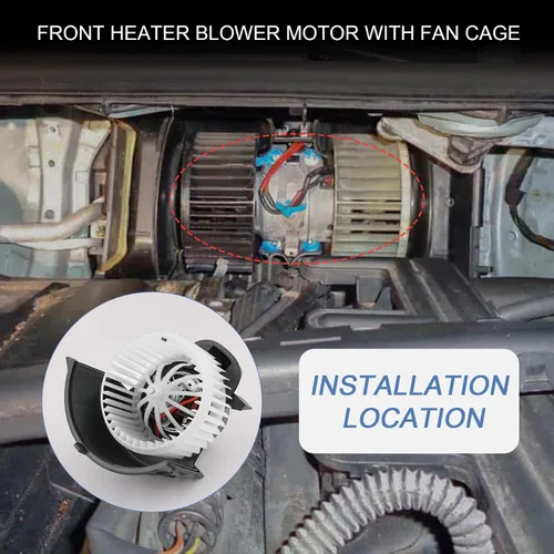 Miniatura 4 de JDMSPEED Motor del ventilador de calentador y jaula delantera de repuesto para Audi Q7 2007-2015, repuesto para Volkswagen VW Touareg 2004-2010