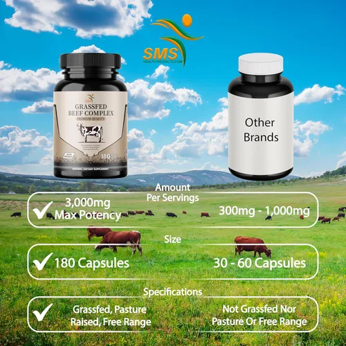Miniatura 5 de Suplemento de órgano de carne de res – alimentado con pasto y criado en pastos – Bienestar total del cuerpo y rendimiento, complejo de órganos