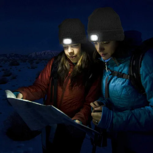 Miniatura 14 de Tutuko Gorro unisex con luz, gorro LED recargable por USB, sombrero LED con linterna, regalos para hombres, mujeres, papá