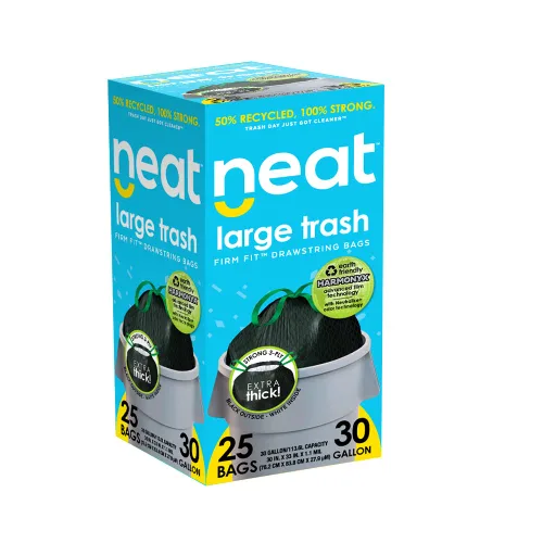 Miniatura 2 de Neat Tall Kitchen - Bolsas de basura con cordón de 30 galones (25 unidades) – Triple capa de material fortificado, ecológico, 50% reciclado