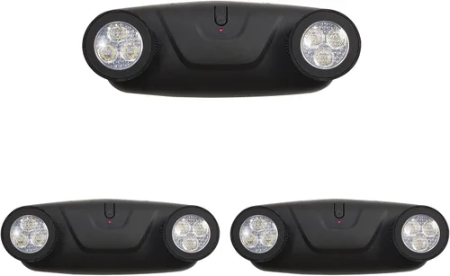 TANLUX Luces de emergencia LED con batería de respaldo, luces de emergencia comerciales ajustables de dos cabezales, certificación UL, CA 120/277V,