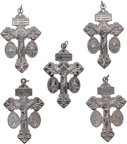 Miniatura 3 de Cruz de perdón católico de lujo, paquete de 5 (latón)