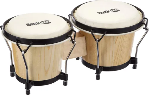 Miniatura 7 de Conjunto de Bongós RockJam de 7" y 8" con Bolsa Acolchada y Llave de Afinación Natural