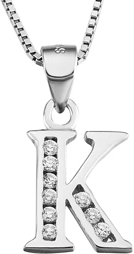 Dijes personalizados para collar colgante con las 26 letras del alfabeto circonita cúbica plata esterlina S925