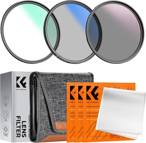 Miniatura 10 de K&F Concept Kit de filtro de lente UV/CPL/ND de 2.047 in (3 piezas) - 18 recubrimientos multicapa, filtro UV + filtro polarizador + filtro