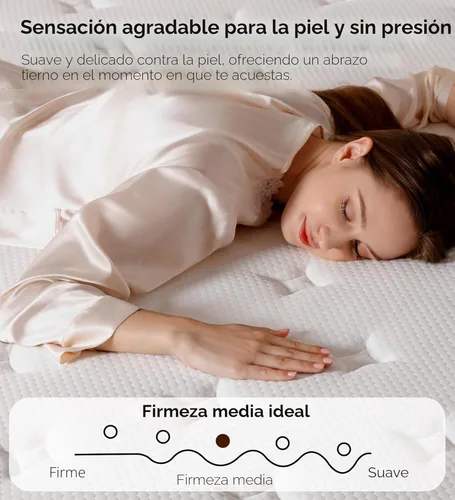 Miniatura 3 de Acochey Colchón de tamaño Queen de 10 pulgadas, colchón híbrido refrescante en una caja, firmeza media, espuma viscoelástica y resortes ensacados
