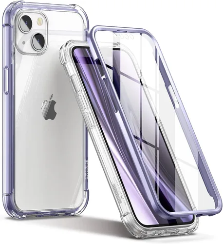 Miniatura 9 de SURITCH Funda compatible con iPhone 13 de 6.1 pulgadas 360 grados transparente a prueba de golpes de silicona a prueba de golpes [ultra híbrida]