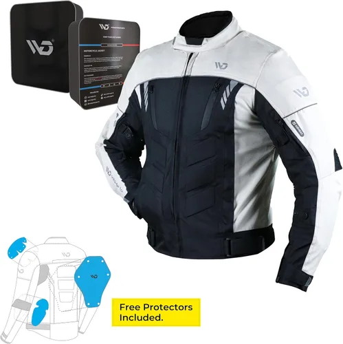 Miniatura 3 de WD Motorsports Vegas I - Chaqueta de tela impermeable para motocicleta, para todas las estaciones (rojo, M)