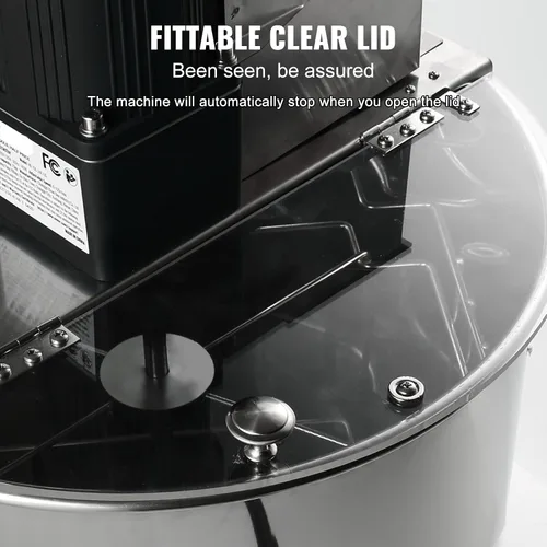 Miniatura 6 de Happybuy Extractor eléctrico de miel, 4/8 marcos giratorios de acero inoxidable para apicultura, soporte ajustable en altura, centrífuga de tambor