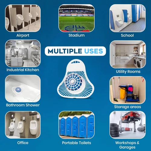 Miniatura 3 de The ULTIMATE - Pasteles de orina para baño de hombres, hasta 3000 mechones, paquete de 12 desodorantes de pantalla de orinal, brisa oceánica, diseño