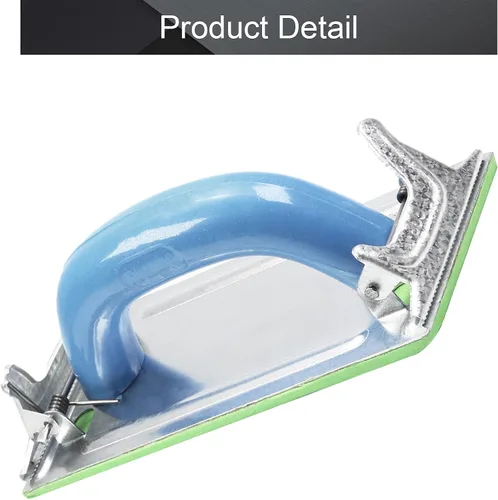 Miniatura 4 de Utoolmart Lijadora de mano, soporte para papel de lija con mango de plástico, 7.283 x 3.346 in, bloque de lijado manual para paneles de yeso