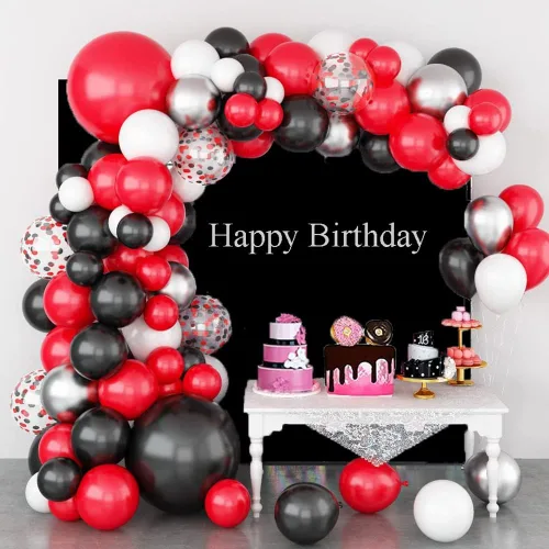 Miniatura 4 de Globos rojos de fiesta, paquete de 100 globos de 12 pulgadas para San Valentín, cumpleaños, boda, aniversario, despedida de soltera, Navidad
