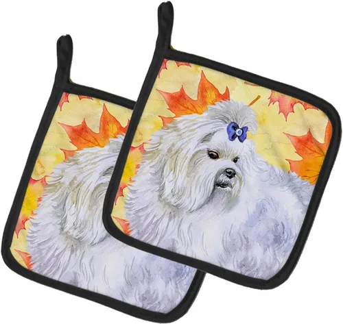 Miniatura 248 de Caroline's Treasures BB9655PTHD - Juego de soportes para ollas de cocina resistentes al calor, almohadillas calientes para horno, 7 1/2 x 7 1/2