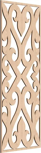 Miniatura 190 de Keene Paneles de pared decorativos de madera con calado, 9 3/8 pulgadas de ancho x 24 3/8 pulgadas de alto x 1/4 de alto, roble rojo rojo (Red Oak)
