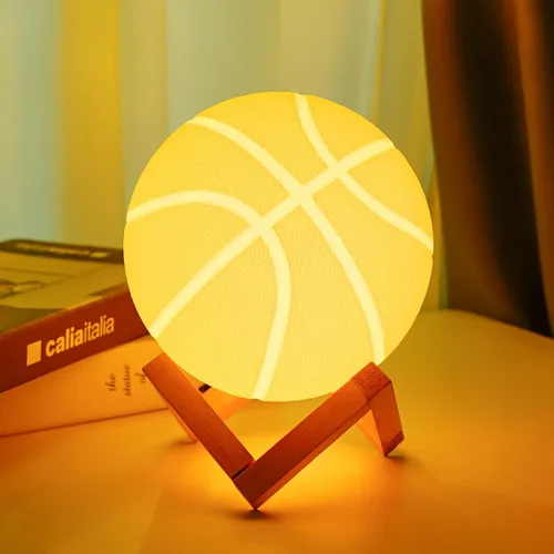 Miniatura 11 de Luz nocturna de baloncesto, regalos para papás y hombres aficionados al baloncesto, lámpara de habitación con control remoto, 16 colores cambiantes
