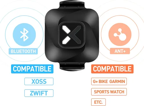 Miniatura 4 de XOSS Vortex - Sensor de cadencia/velocidad ANT+/Bluetooth 4.0, para exteriores/interiores, inalámbrico, IPX7, modos duales, para bicicleta, sensor