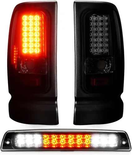 Tresound Luz trasera + tercera lámpara de carga de freno para Dodge Ram 1500 1994-2001, Ram 2500 3500 1994-2002 Luz de freno de montaje alto,