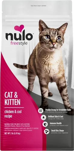 Miniatura 13 de Nulo FreeStyle Alimento para gatos y gatitos alto en proteínas, receta de pavo y pato - Alimento seco natural para gatos sin granos con ácidos