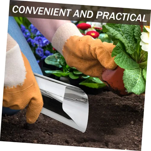 Miniatura 5 de Cuchara de jardinería de acero inoxidable pequeña pala de tierra ligera herramienta de plantación de mano para trasplantar macetas suculentas