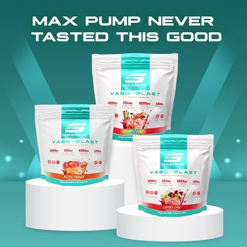 Miniatura 8 de Granite Nutrition Vaso Blast - Preentrenamiento sin estimulación - Soporte de óxido nítrico no rígido para bomba, físico y capacidad muscular