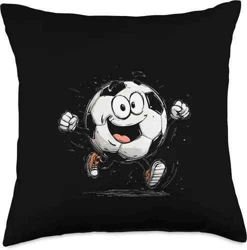 Miniatura 4 de Happy Soccer Ball Costume for Cartoon Lovers Throw Pillow