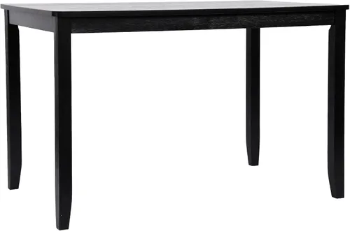 Miniatura 2 de DUHOME Mesa de comedor de madera negra de 47.2 pulgadas, mesa rectangular de madera maciza, mesa de comedor de cocina que ahorra espacio