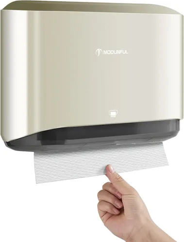 Miniatura 8 de Dispensador de toallas de mano triple para baño, dispensador de toallas de papel plegable en C, montaje en pared con instalación adhesiva sin