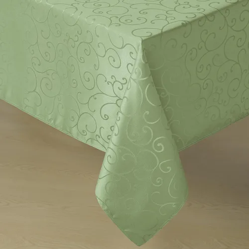 Miniatura 14 de Romanstile Mantel Rectangular de Jacquard, Mantel de Mesa Impermeable Elegante con Patrón Floral Rizado de Damasco, Cubierta de Mesa Decorativa
