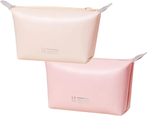 Miniatura 6 de Bolsa de maquillaje de viaje, bolsa de maquillaje de piel sintética, bolsa de cosméticos linda bolsa de maquillaje pequeña para bolso, Azul