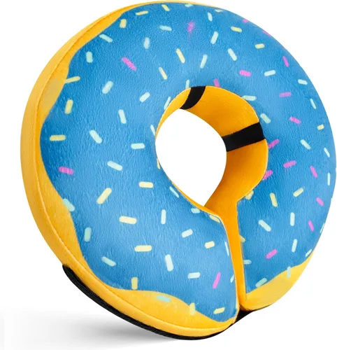 Miniatura 7 de Collar Inflable para Perros, Cono Suave para Perros Después de Cirugía, Collares Donut E Ajustables Inflables para Perros y Gatos Pequeños, Medianos