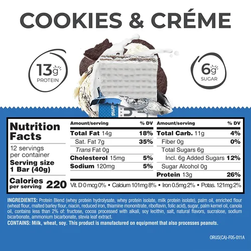 Miniatura 2 de Power Crunch Barras de proteínas, bocadillos ricos en proteínas con delicioso sabor, galletas y crema, 1.4 onzas (12 unidades)