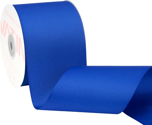 Miniatura 21 de Vatin - Rollo de cinta de grogrén, rollos de 25-50 yardas, perfecto para decoración de bodas, coronas, baby showers, envolturas de paquete de regalo
