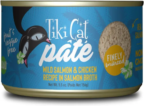 Miniatura 9 de Tiki Cat Luau Pâté, receta de atún y caballa Ahi en consumo de atún, nutrición equilibrada sin granos, comida enlatada húmeda para gatos, para todas