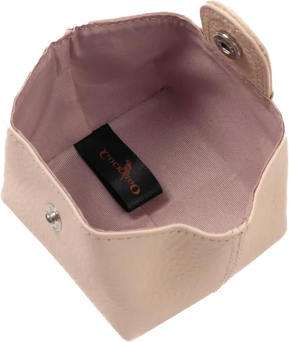 Miniatura 96 de Cockatoo Monedero de cuero genuino para cambio, mini billetera con bolsillo a presión para hombres y mujeres, Rojo (Aurora Red), Casual