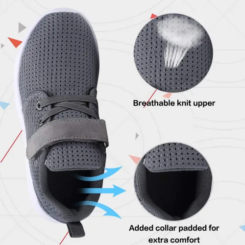 Miniatura 2 de TOEDNNQI - Tenis deportivos para niños y niñas, ligeros, transpirables, con correa, para correr, para bebéniño pequeñoniño grande