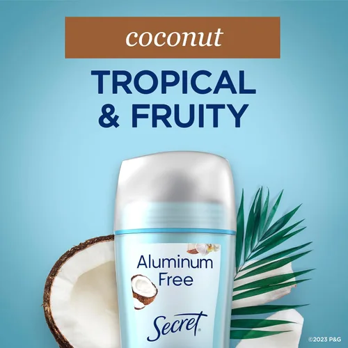 Miniatura 10 de Desodorante Secret sin aluminio para mujeres, protección contra el mal olor de 48 horas, ingredientes derivados naturalmente, sin parabenos