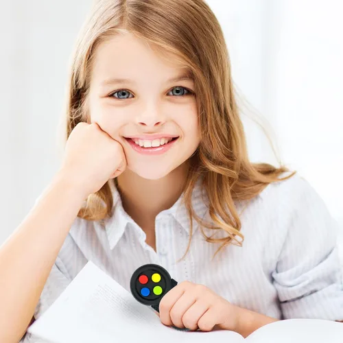 Miniatura 6 de juguete original de concentración Fidget, juego de controlador clásico de goma con 8 funciones Fidget y cordón - Excelente para aliviar el estrés