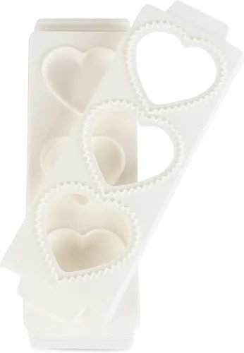 Miniatura 8 de Moldes para ravioles de corazón jumbo de 3 pulgadas, 2 unidades, máquina de pasta rellena casera, bandeja de 2 piezas y prensa para hacer 3 raviolis