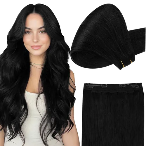 Miniatura 39 de Fshine - Extensiones de cabello humano con clip, de 16 pulgadas, con clip, color marrón chocolate, mezcla de rubio caramelo, extensiones de cabello
