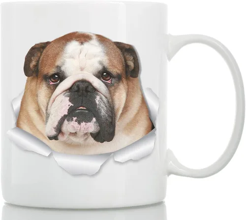 Miniatura 9 de Lindest British Bulldog - Taza de café divertida de cerámica, regalo perfecto para amantes de los perros, bonita taza de café novedosa, gran