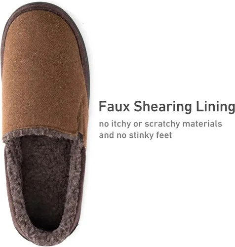 Miniatura 2 de Zigzagger Pantuflas de microgamuza esponjosas para hombre, estilo mocasín, para interior y exterior