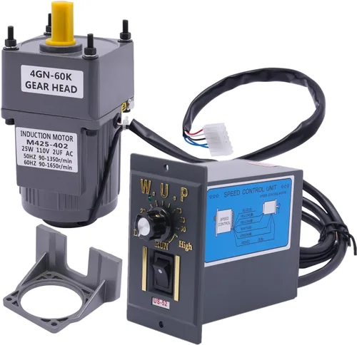 Miniatura 10 de Motor de engranajes eléctrico 120W DC 24V Reductor de engranajes helicoidal Caja de engranajes Motor eléctrico de engranajes RV 50K 35Nm Motor 120W