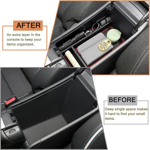 Miniatura 3 de HGWEI - Bandeja organizadora de consola central Compatible con Honda HRV 2023 2024 2025 2026 Accesorios, caja de almacenamiento de reposabrazos
