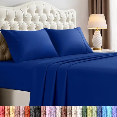 Miniatura 43 de Juego de sábanas King de Utopia Bedding – Juego de 4 sábanas para cama King, microfibra suave y transpirable, incluye 1 sábana bajera, 1 sábana Beige