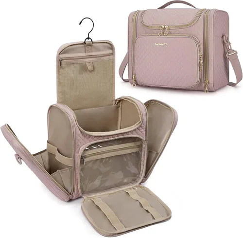Miniatura 10 de BAGSMART - Estuche de viaje para artículos de aseo personal para mujeres, neceser impermeable para cosméticos y maquillaje, organizador de viaje