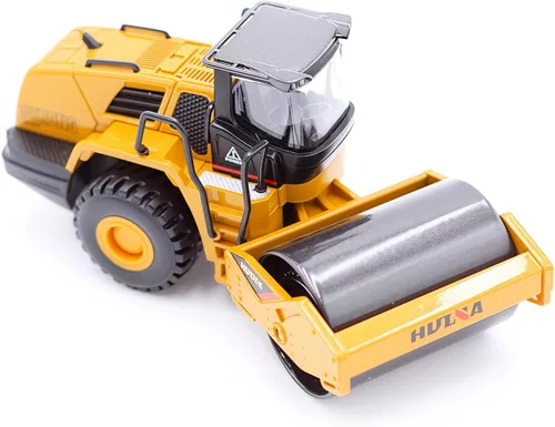 Miniatura 2 de Juguete de rodillo grande de metal a escala 1/60, juguete modelo de vehículos de construcción de metal, juguetes de coche de caja de arena al aire