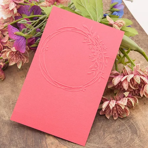 Miniatura 2 de Qoiseys Carpetas de plástico con corona para hacer tarjetas, máquina de gofrado, plantilla de papel, plantilla de grabación en relieve