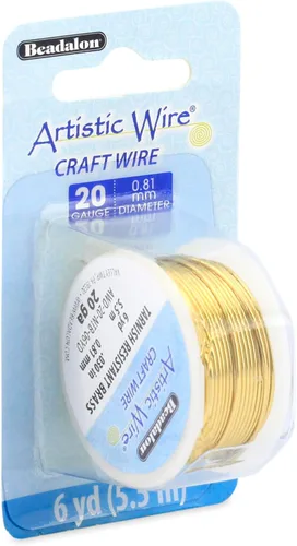 Miniatura 34 de Artistic Wire - Alambre para manualidades (calibre 10, 1,5 m, latón resistente a las manchas)
